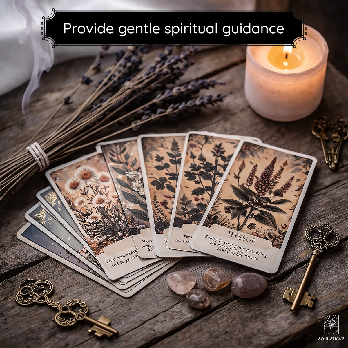 Magical Herbal Whispers oracle card spread