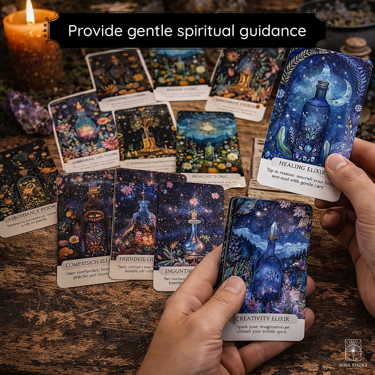 Magical Potions & Elixirs oracle card spread