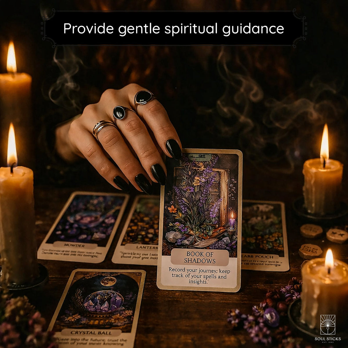 Magical Witch's Tools oracle card spread