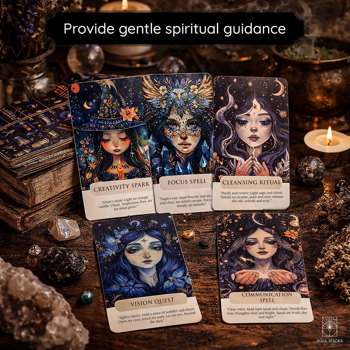 Magical Witches Spells oracle card spread