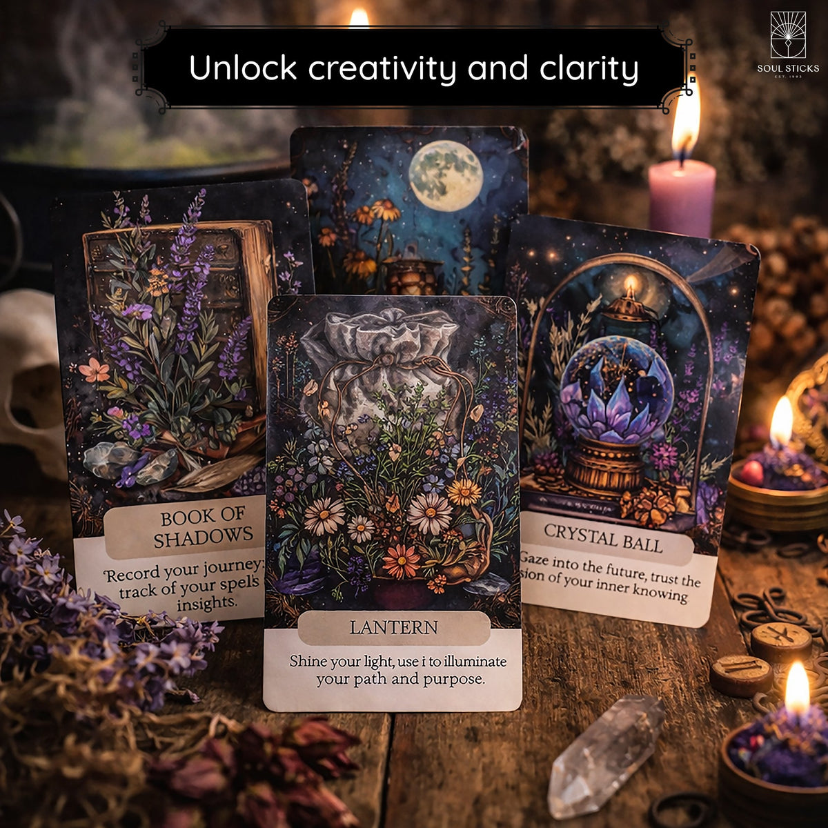 Magical Witch's Tools oracle card close-up