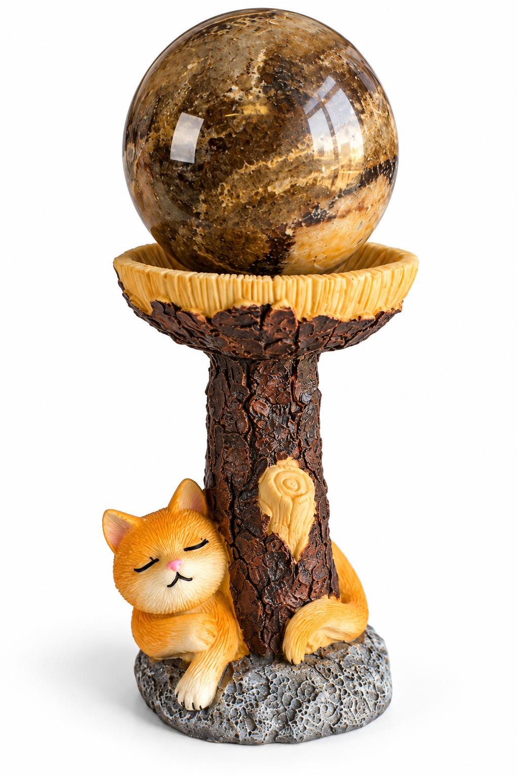 Sleeping Cat Sphere Holder