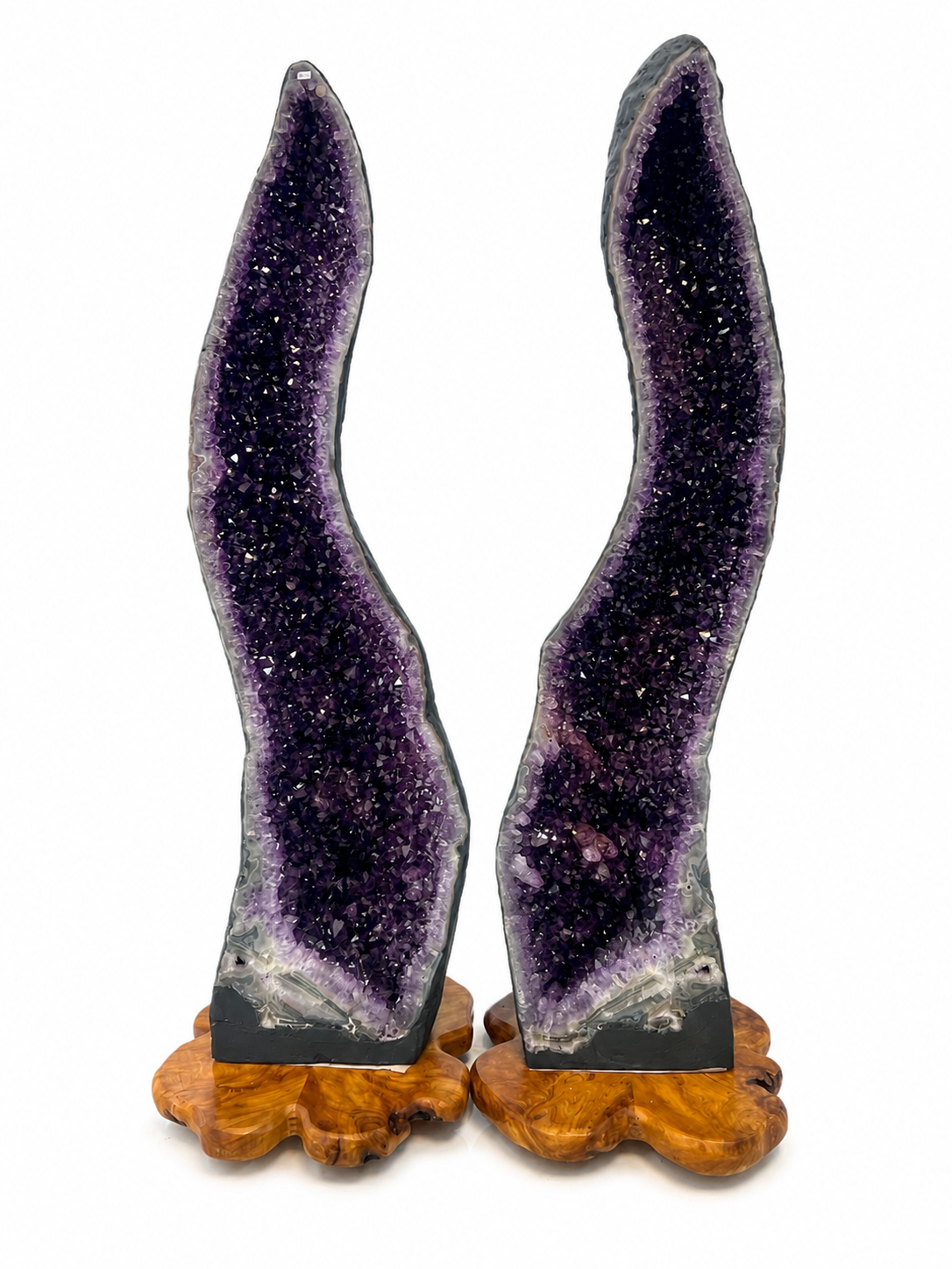 Amethyst Cathedral Geode Pair