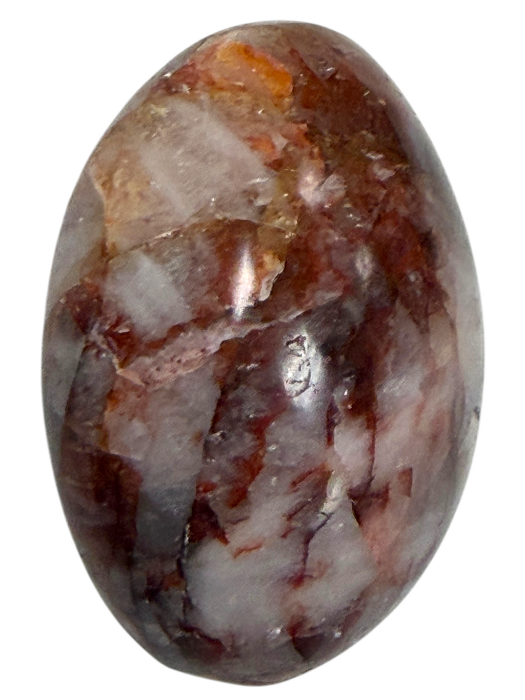 Hematoid Quartz Palm Stone