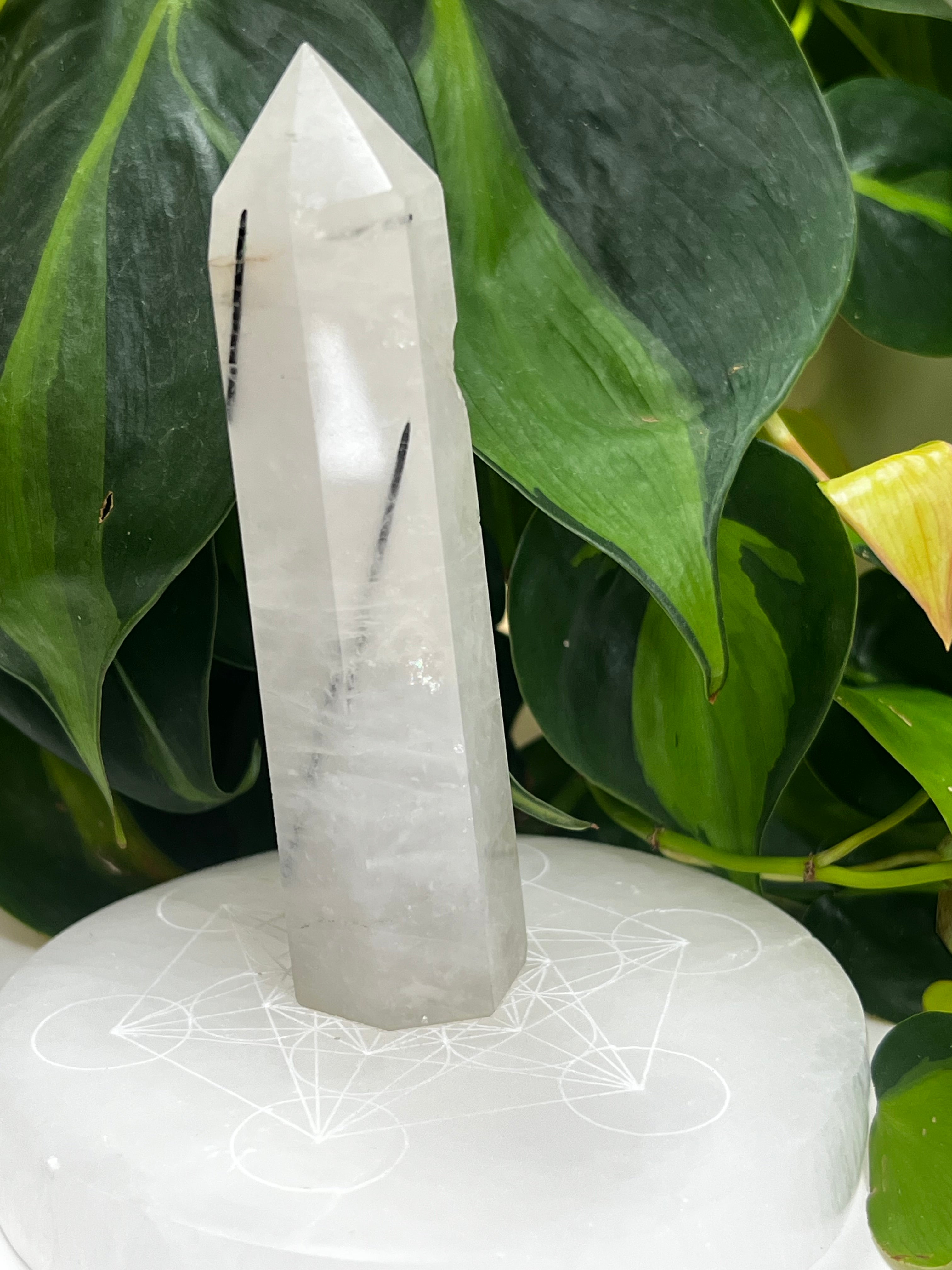 Black Tourmaline Quartz Tower