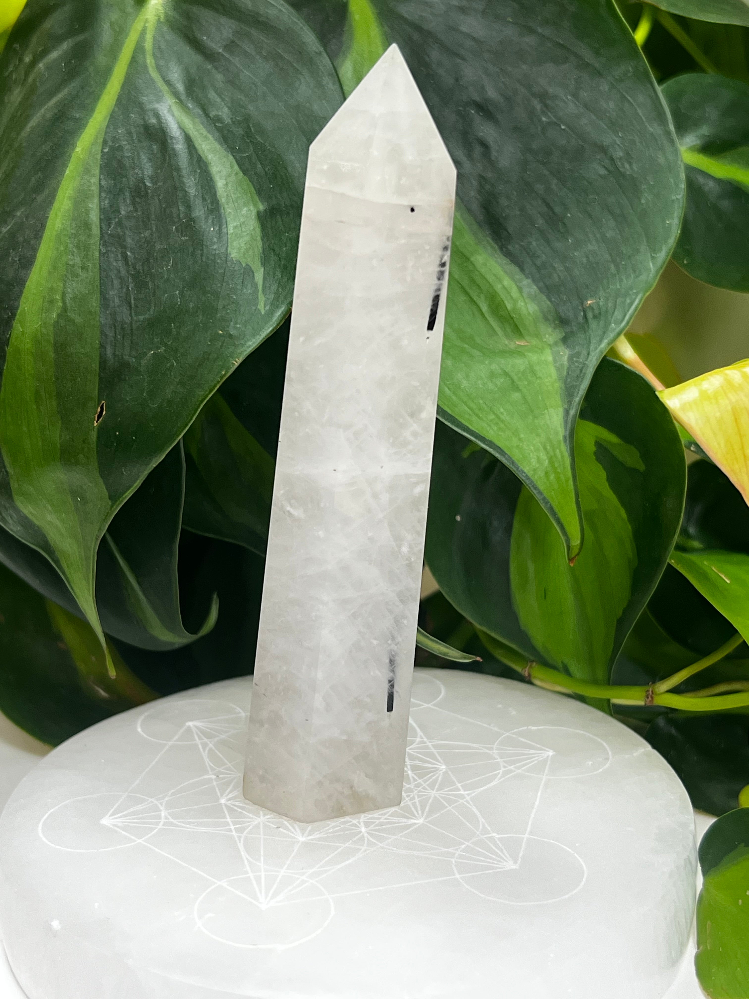 Black Tourmaline Quartz Tower