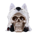White Wolf Warrior Skull Figurine