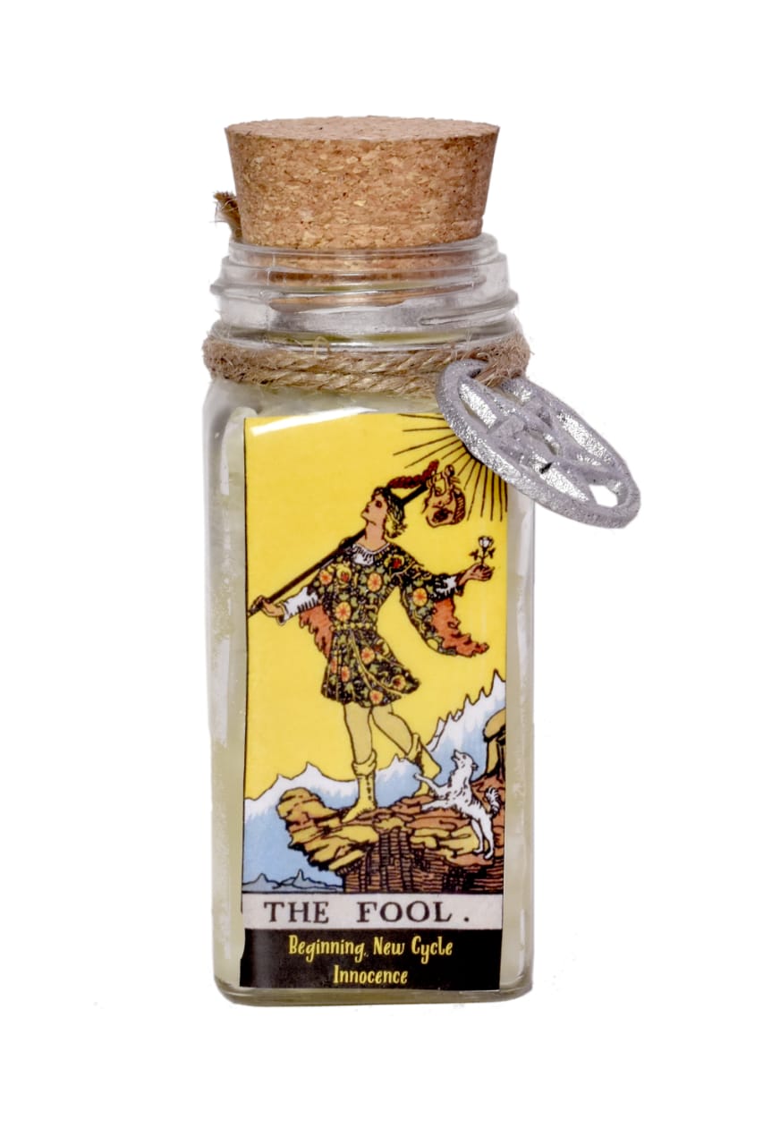The Fool Tarot Card Smudge Candle