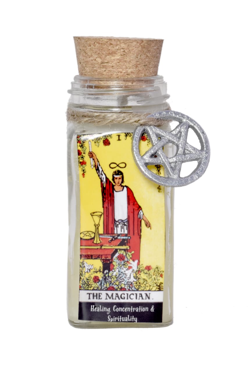 The Magician Tarot Card Smudge Candle