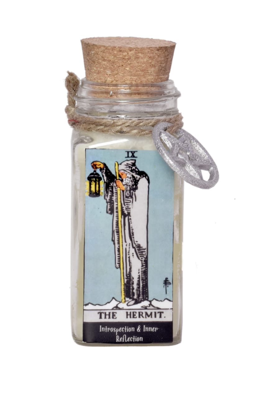 The Hermit Tarot Card Smudge Candle – 6 oz