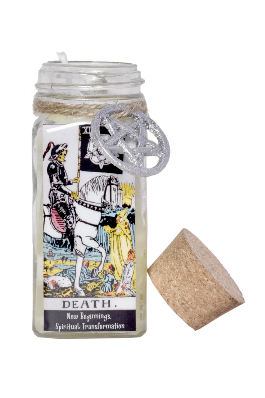 Death Tarot Card Smudge Candle – 6 oz