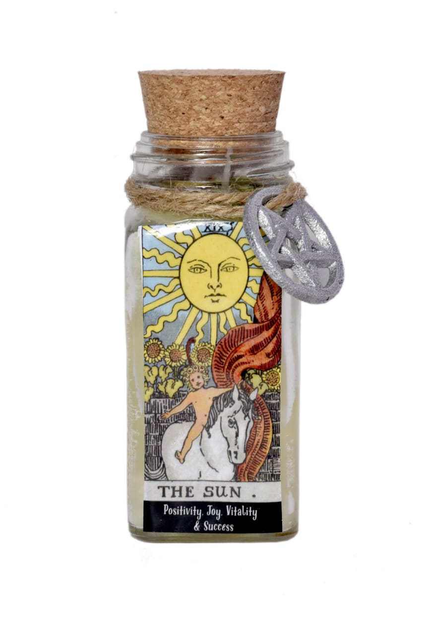 The Sun Tarot Card Smudge Candle