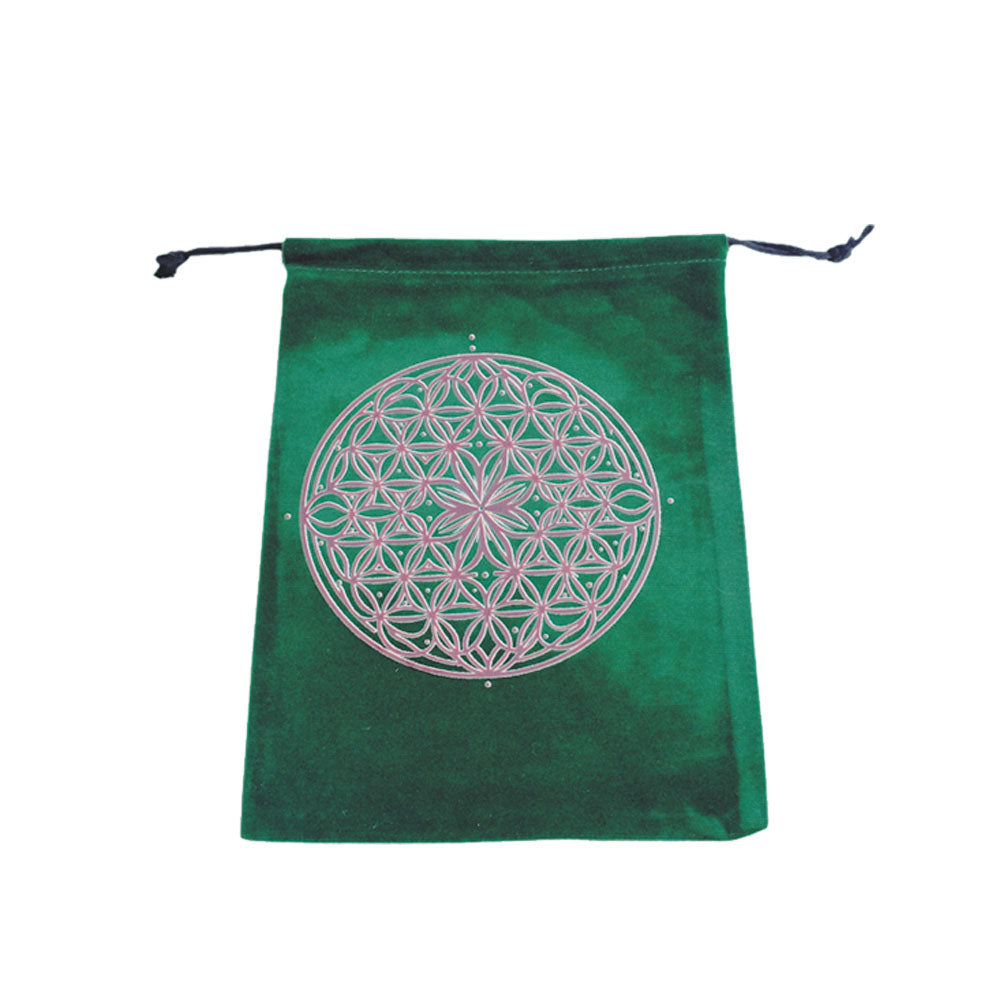 Cosmic Bloom Velvet Tarot Card Bag