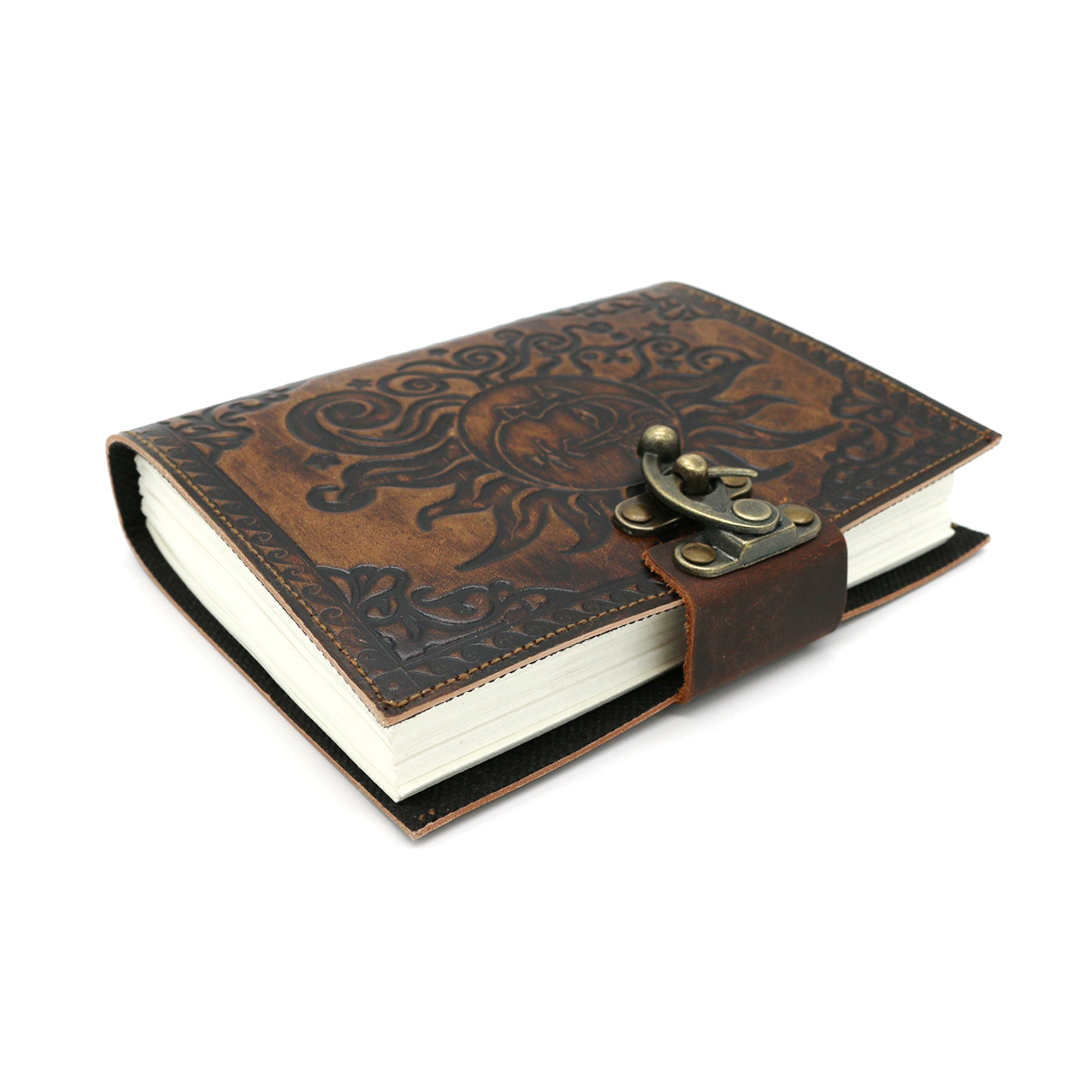 Celestial Embossed Blank Leather Journal