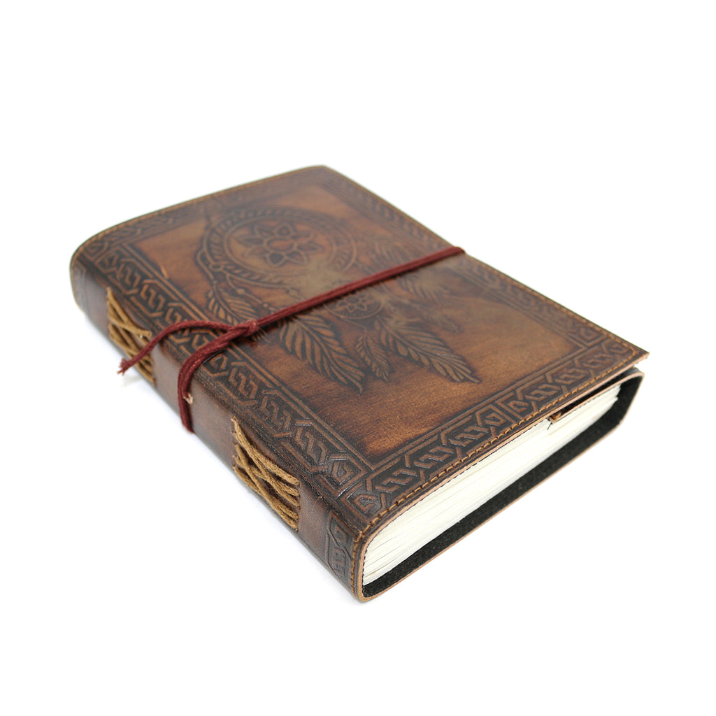 Dream Catcher Embossed Blank Leather Journal