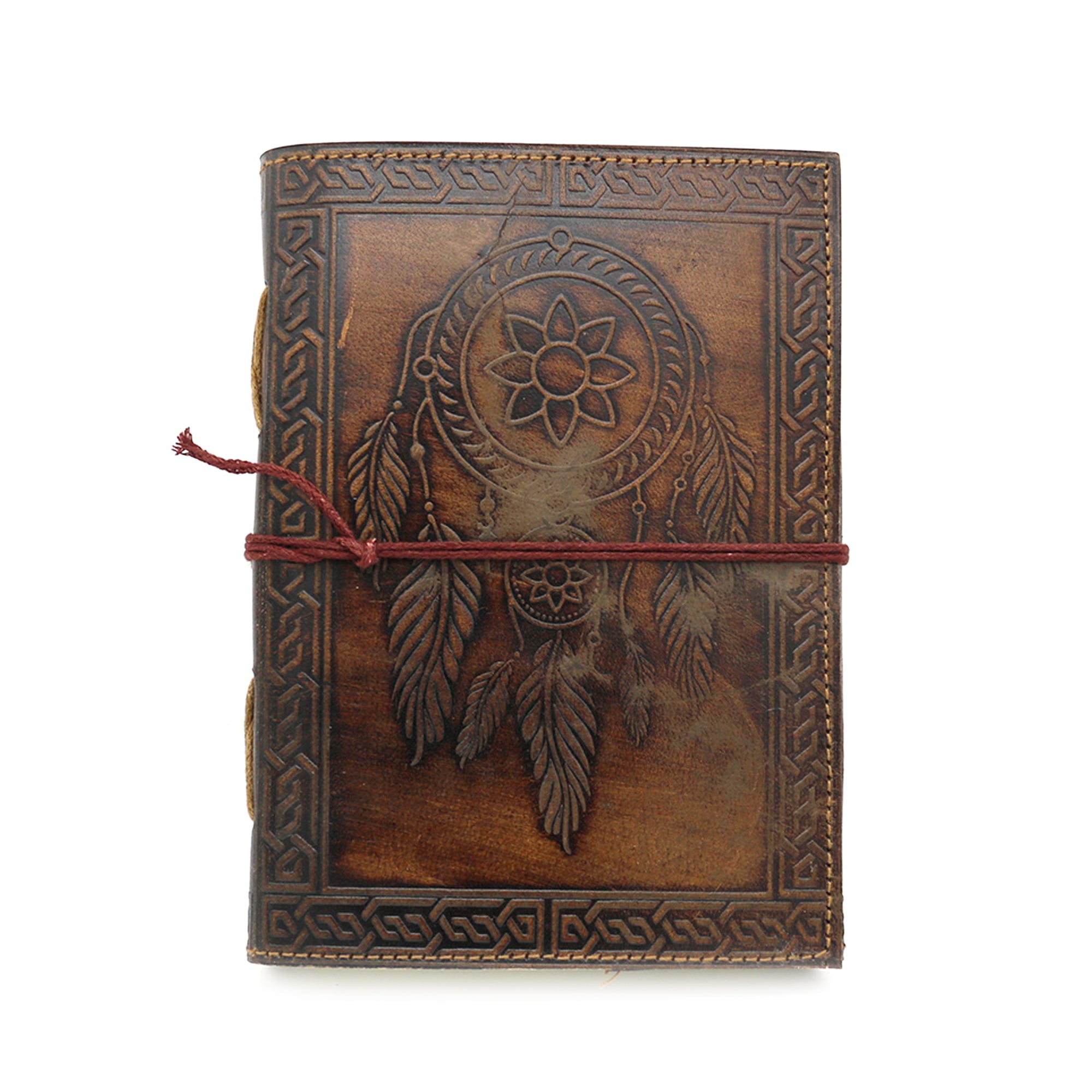 Dream Catcher Embossed Blank Leather Journal