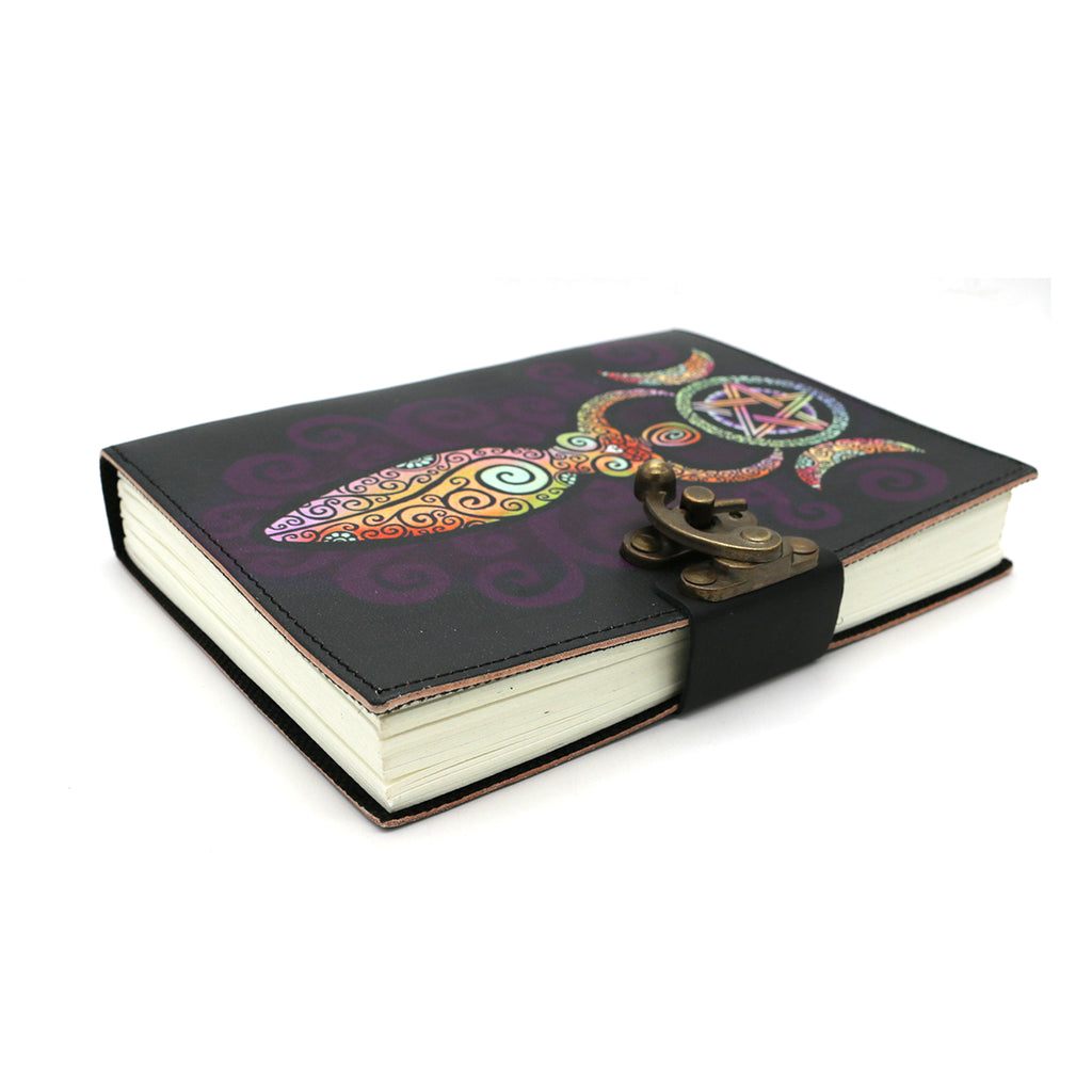 Celestial Goddess Embossed Blank Leather Journal