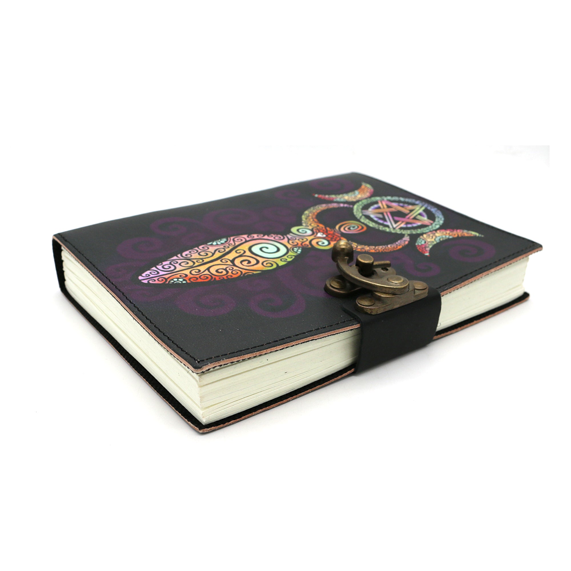 Celestial Goddess Embossed Blank Leather Journal