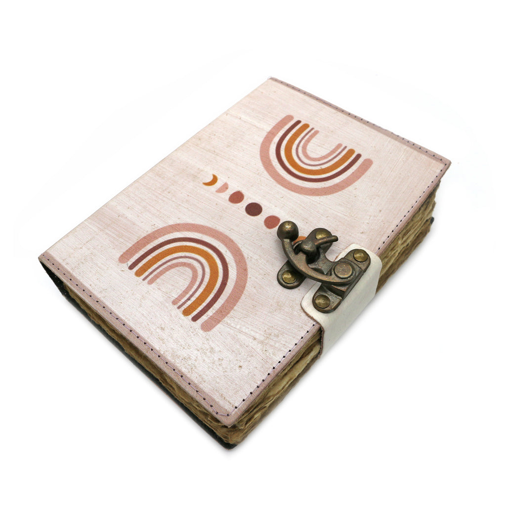 Bohemian Rainbow Blank Leather Journal