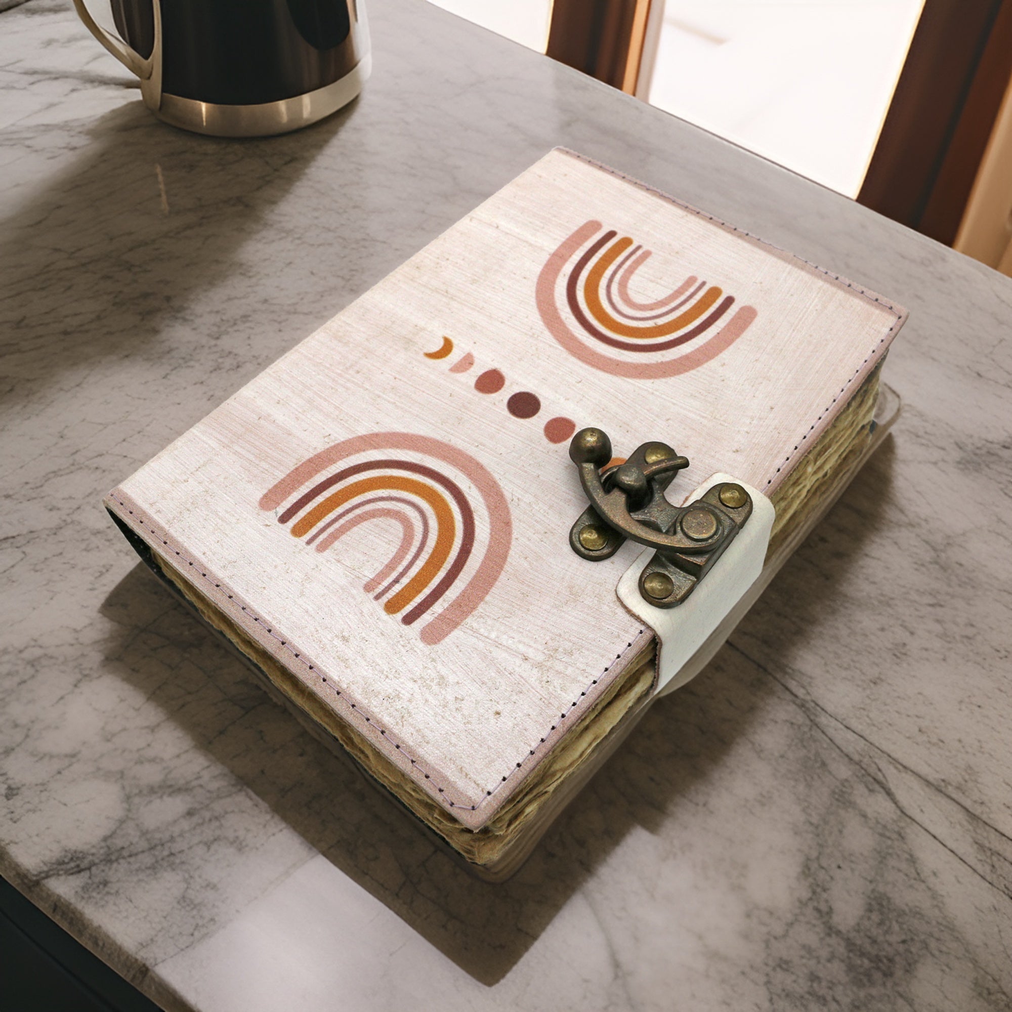 Bohemian Rainbow Blank Leather Journal