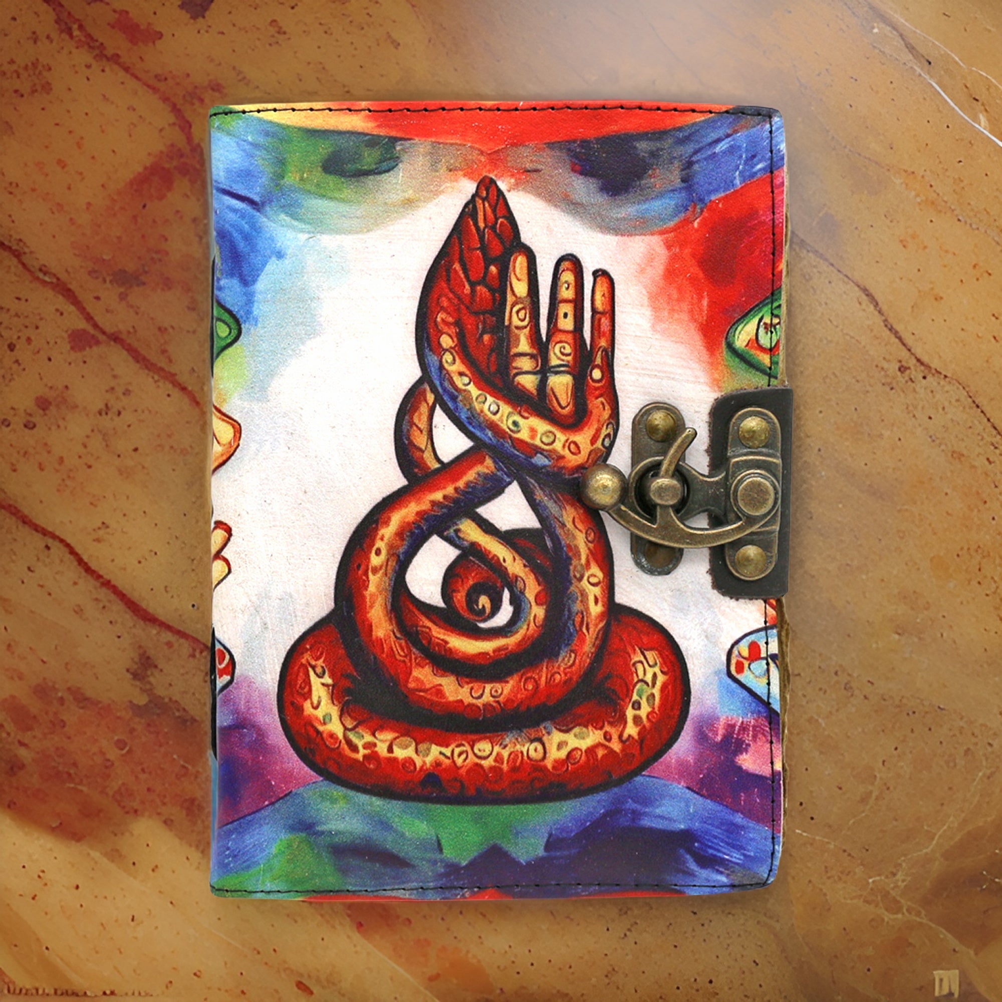 Serpentine Spirit Blank Leather Journal