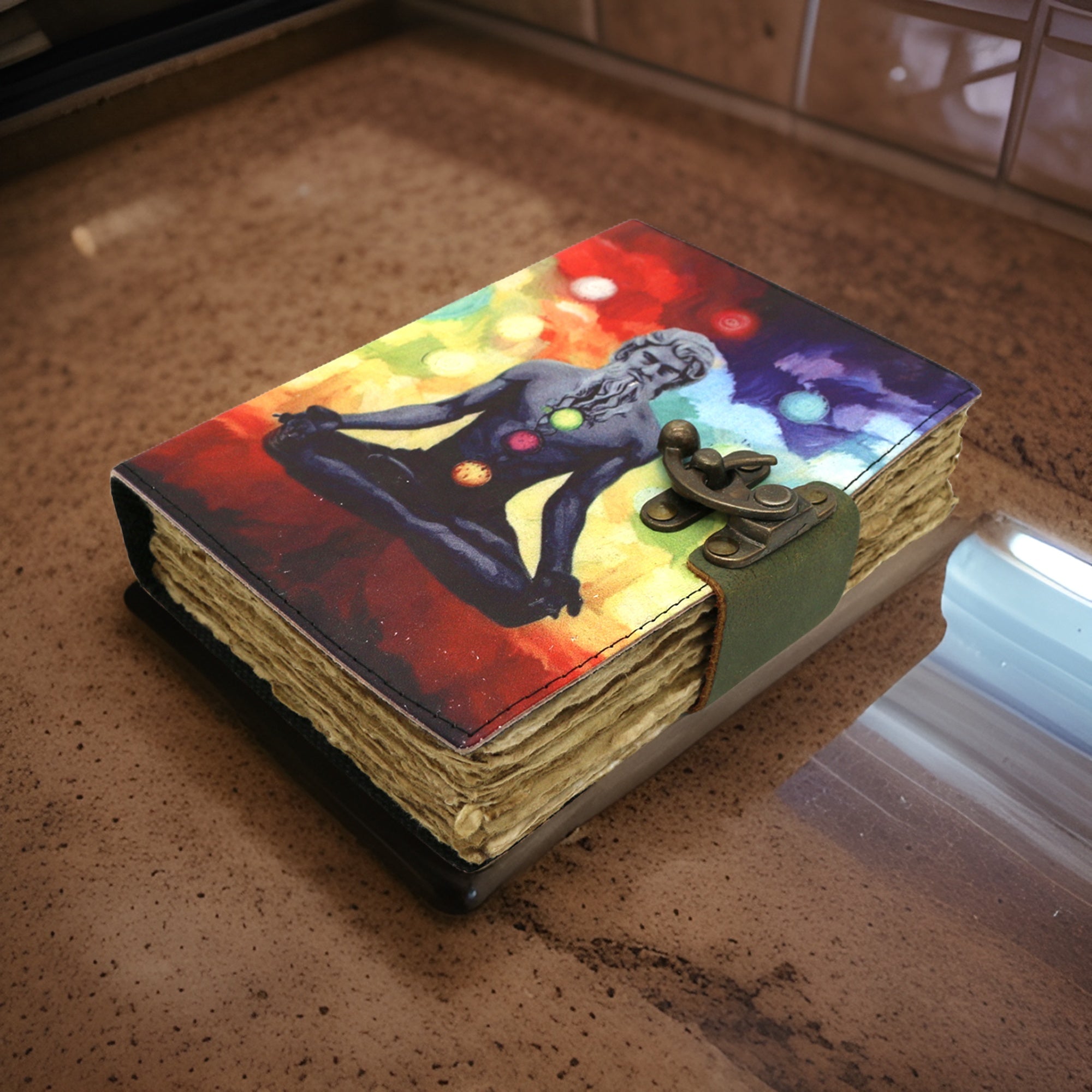 Divine Alignment Blank Leather Journal