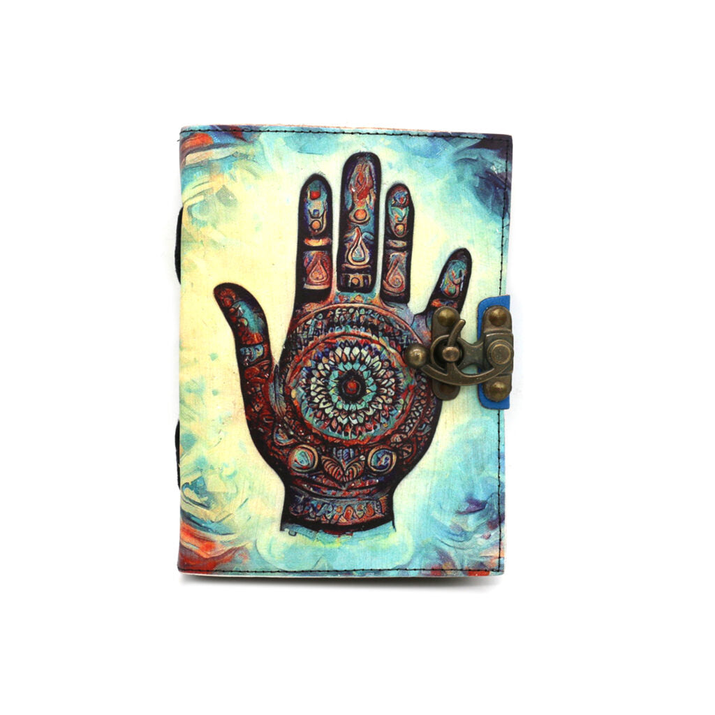 Healing Hand Blank Leather Journal