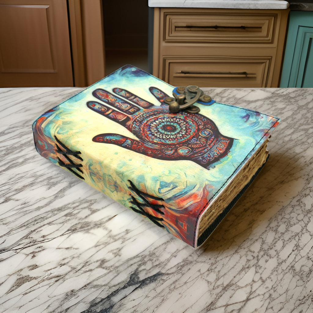 Healing Hand Blank Leather Journal