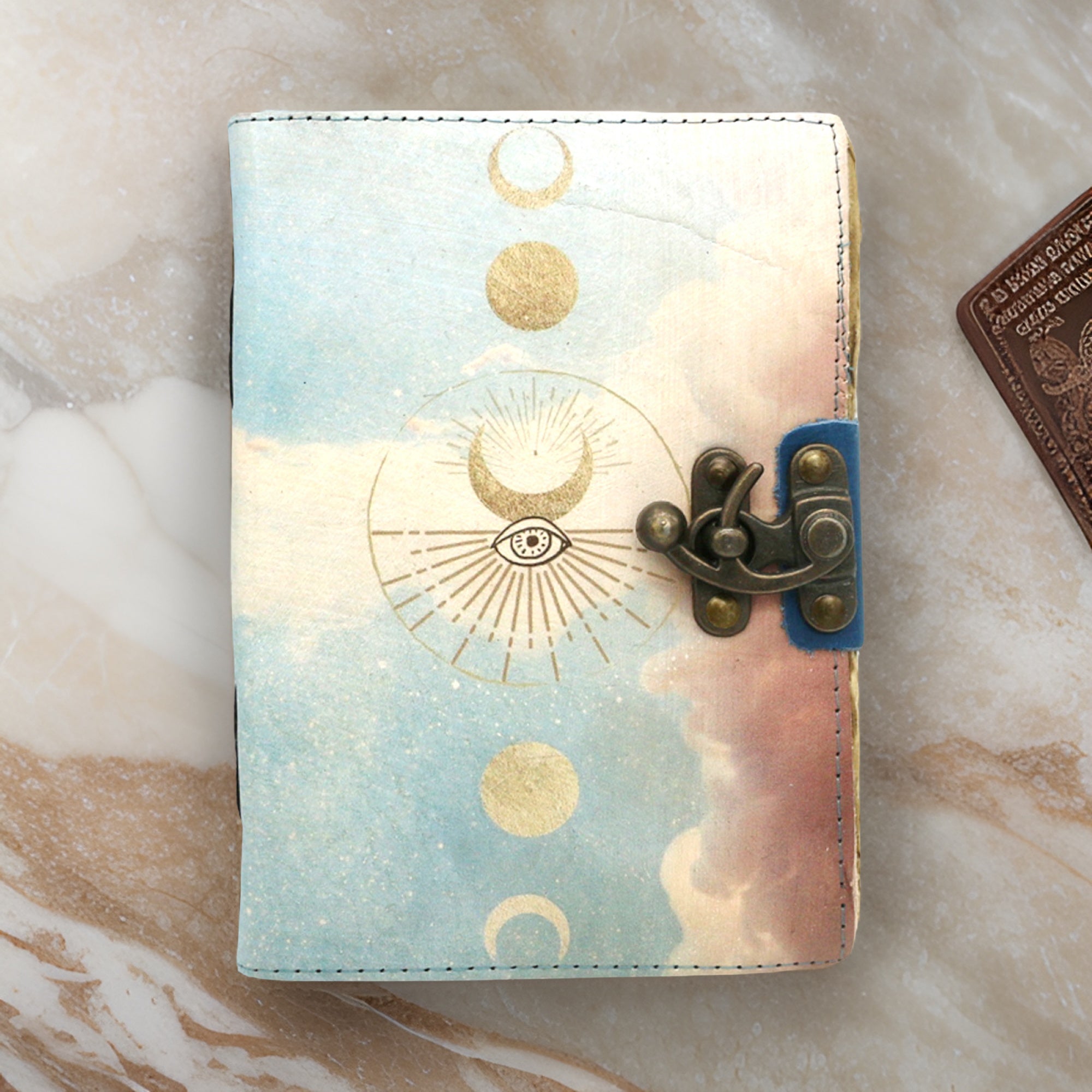 Celestial Gateway Blank Leather Journal