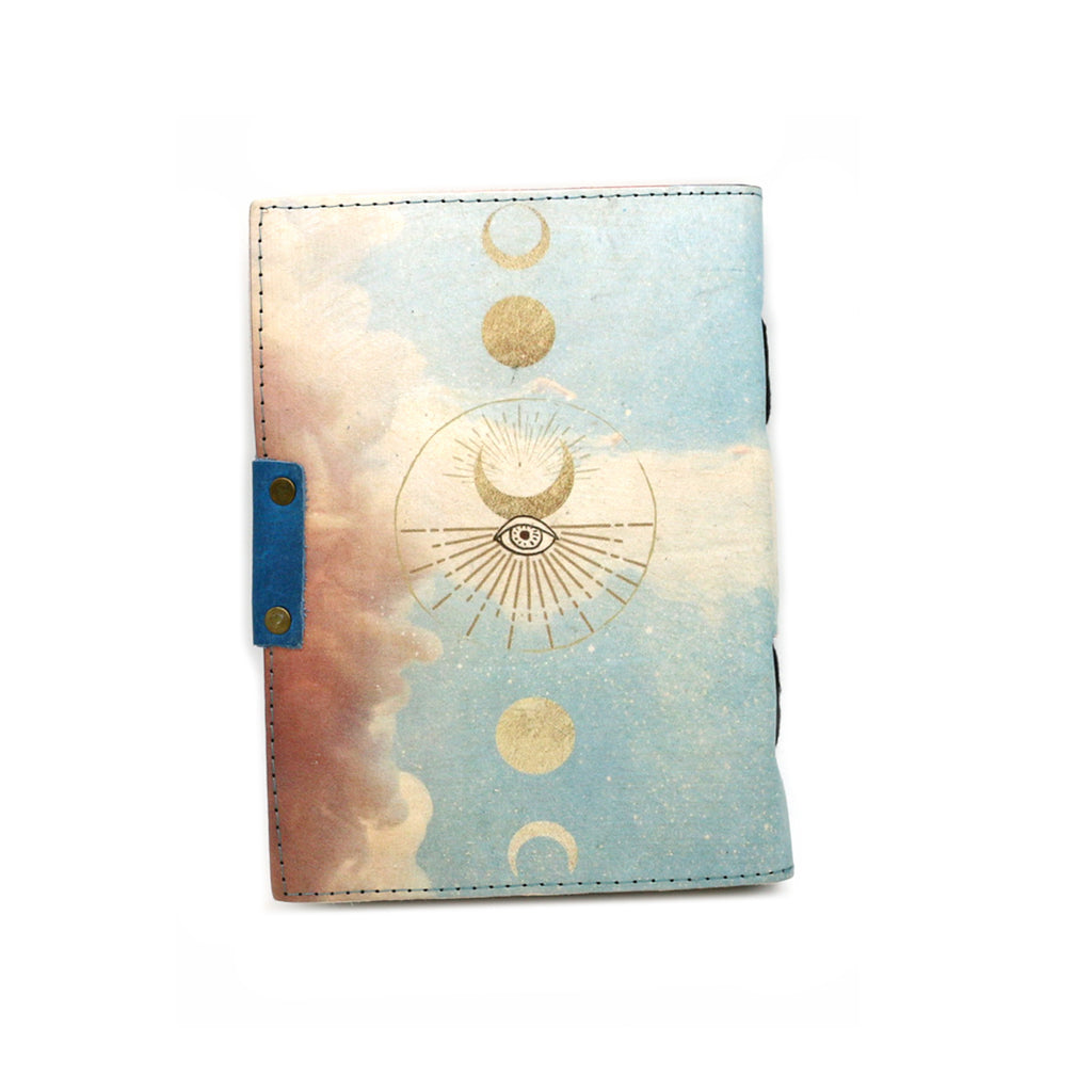 Celestial Gateway Blank Leather Journal