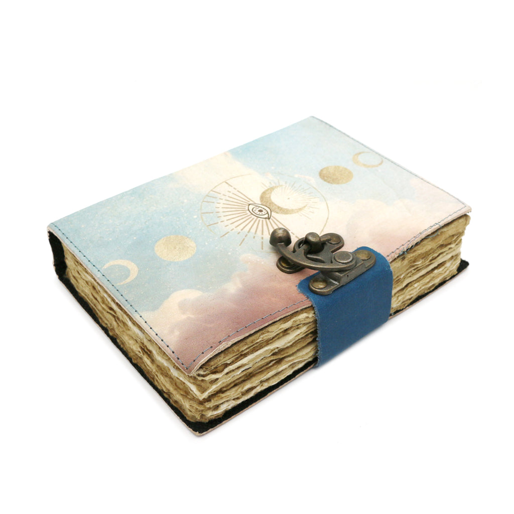 Celestial Gateway Blank Leather Journal