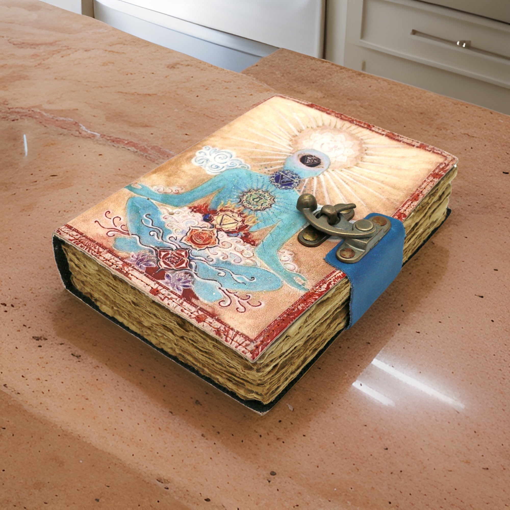 Serenity Oasis Blank Leather Journal