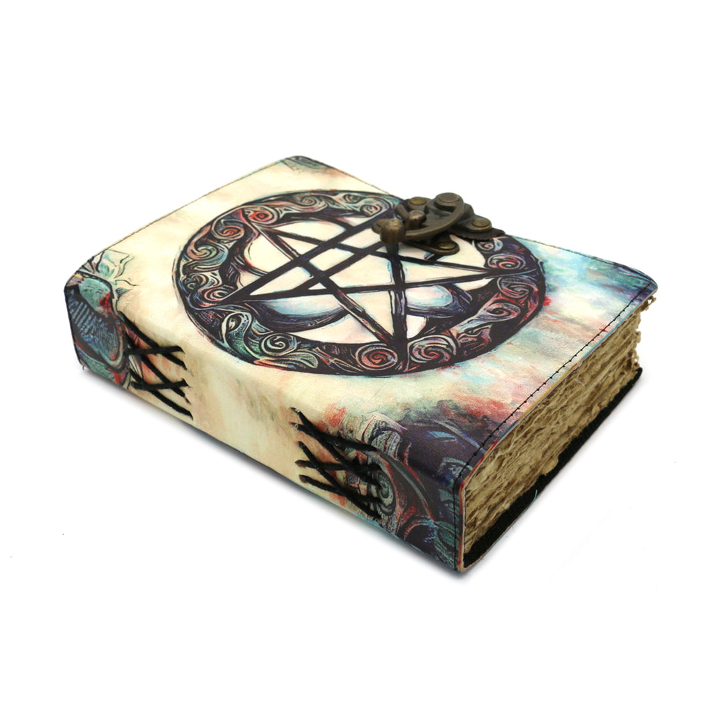 Mystic Pentacle Blank Leather Journal