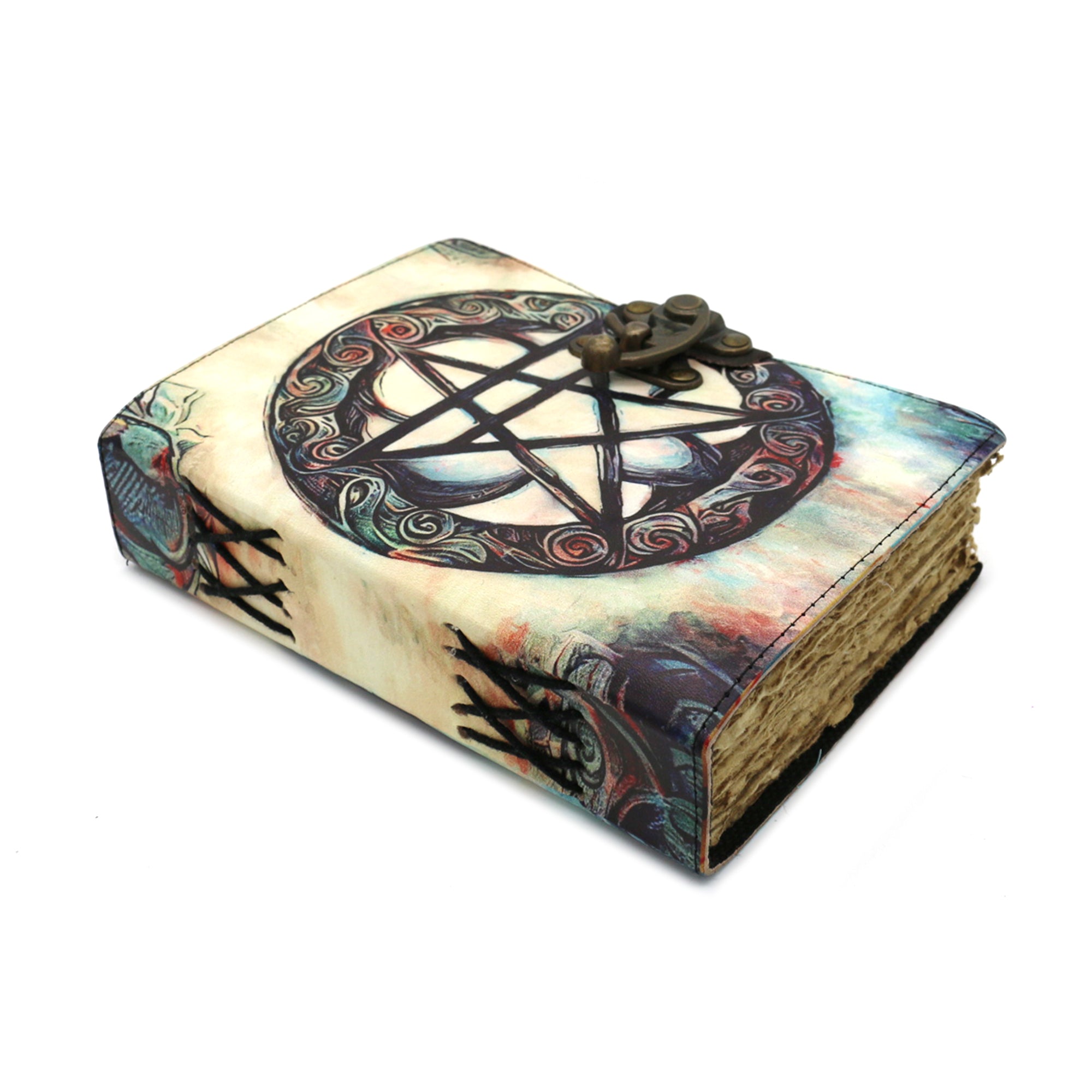 Mystic Pentacle Blank Leather Journal