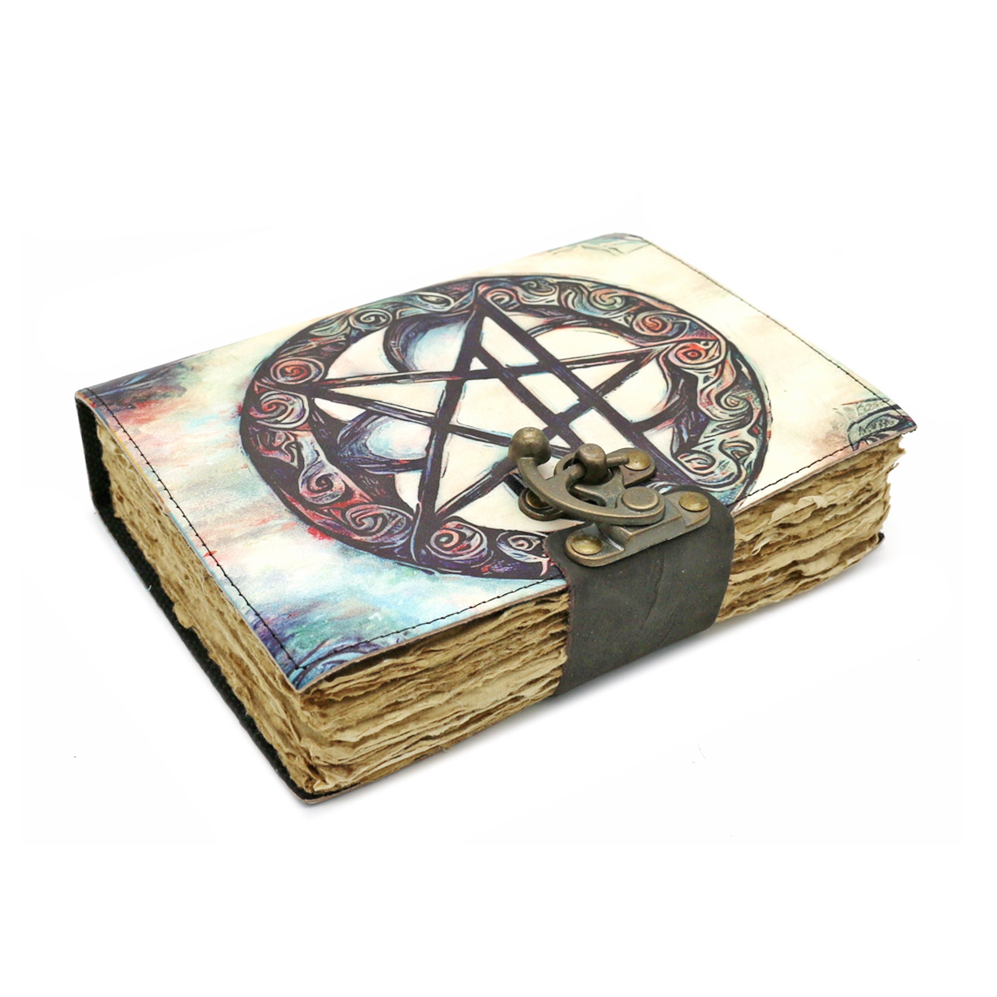 Mystic Pentacle Blank Leather Journal
