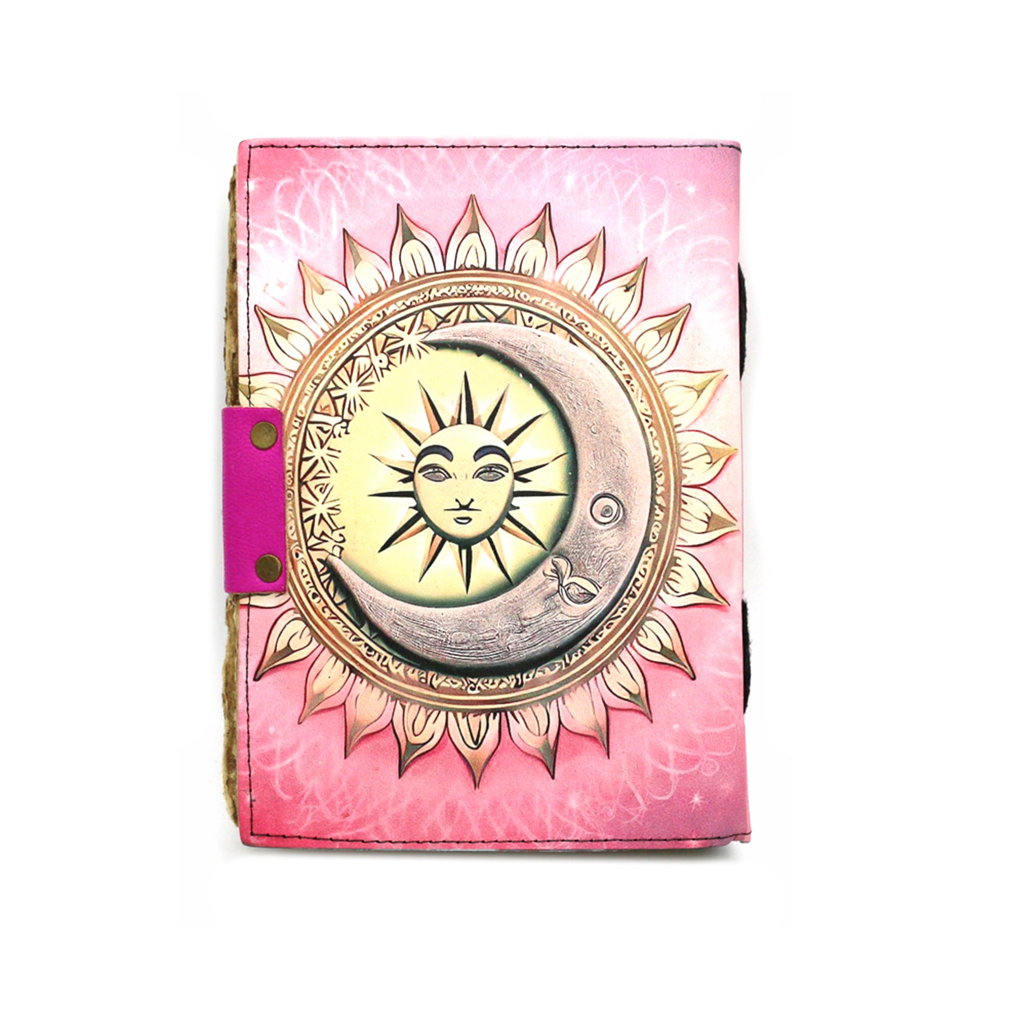 Celestial Fusion Blank Leather Journal