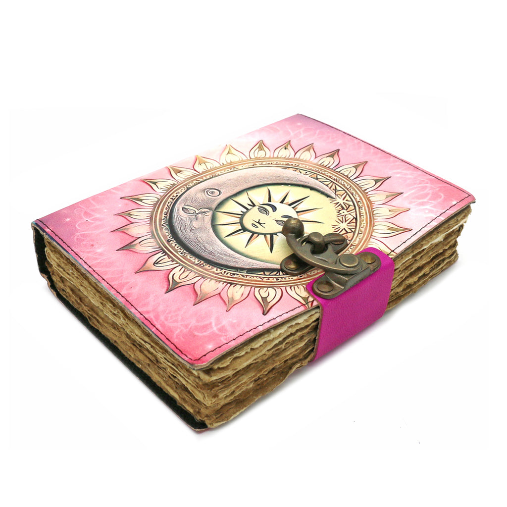 Celestial Fusion Blank Leather Journal
