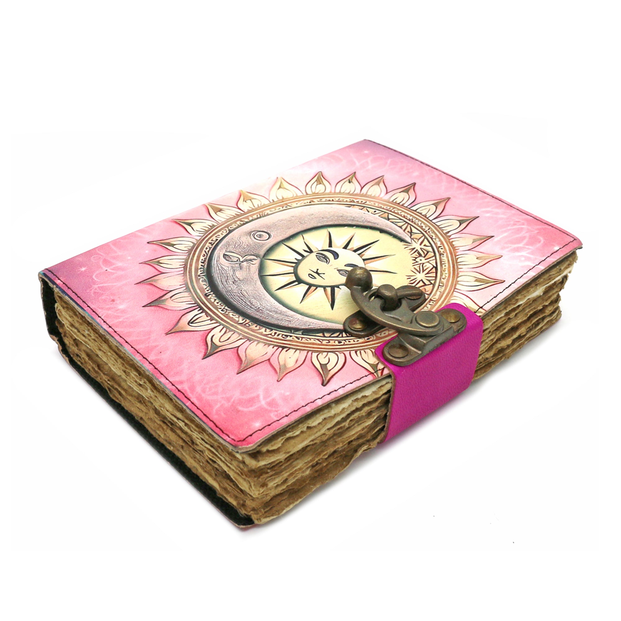 Celestial Fusion Blank Leather Journal