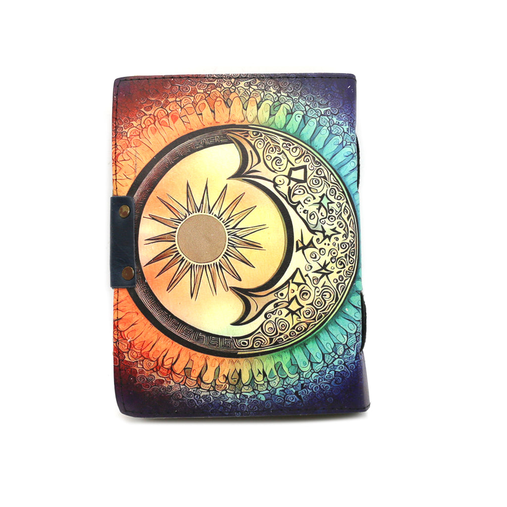 Solar Symphony Blank Leather Journal
