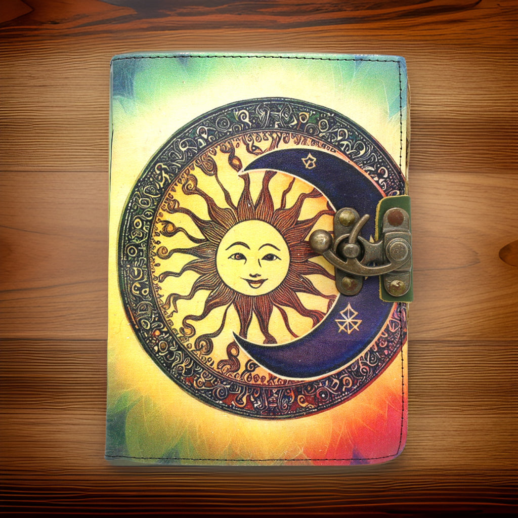 Cosmic Synergy Blank Leather Journal