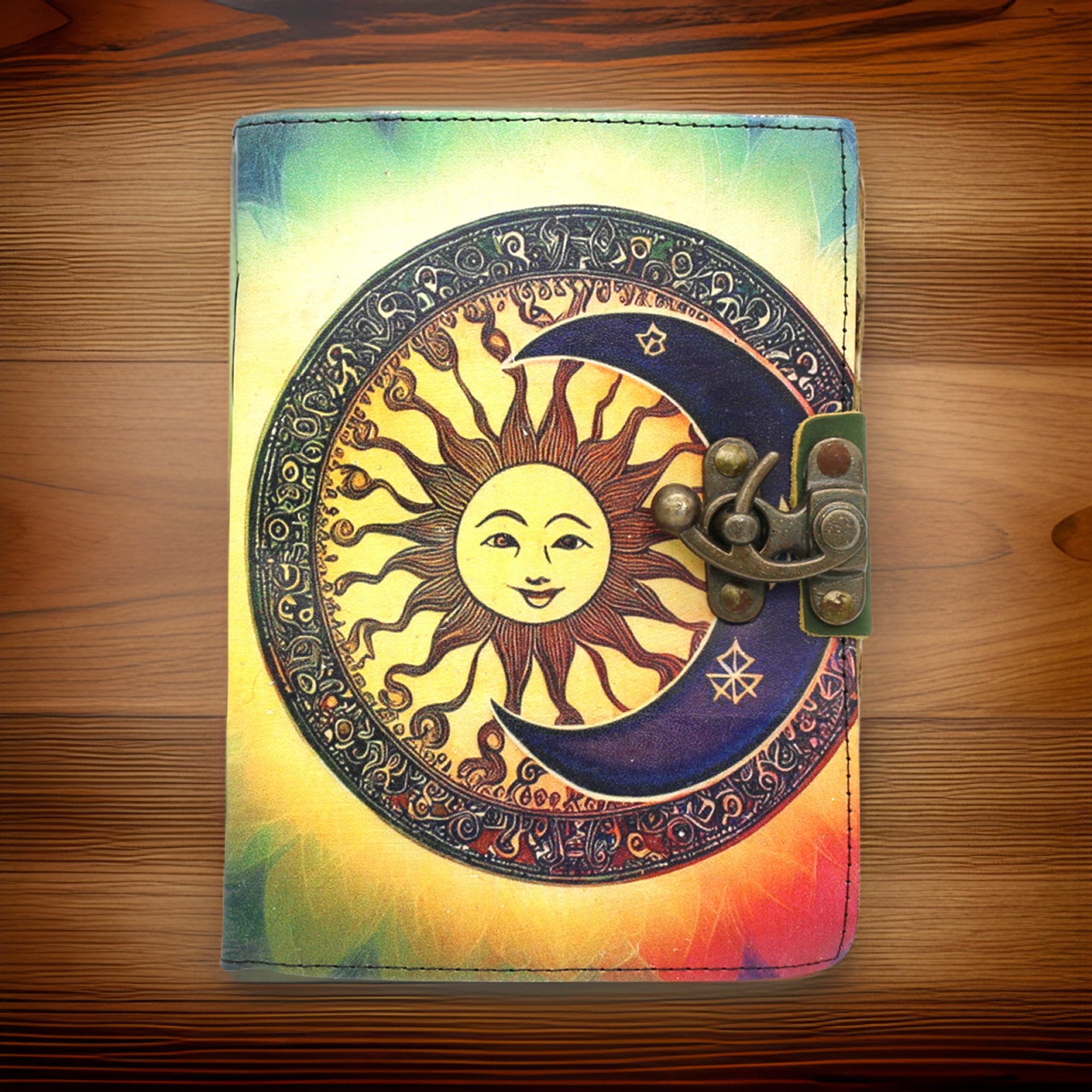 Cosmic Synergy Blank Leather Journal