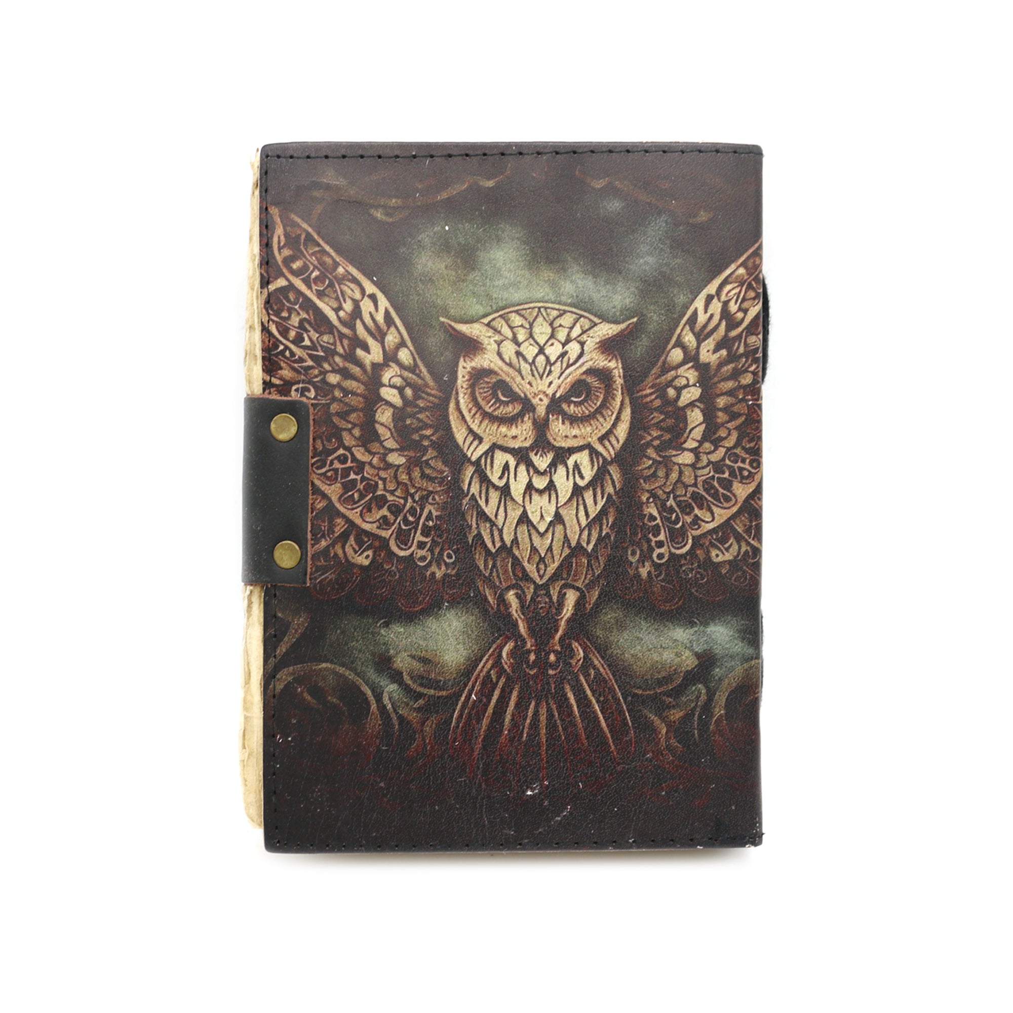 Wise Owl Blank Leather Journal