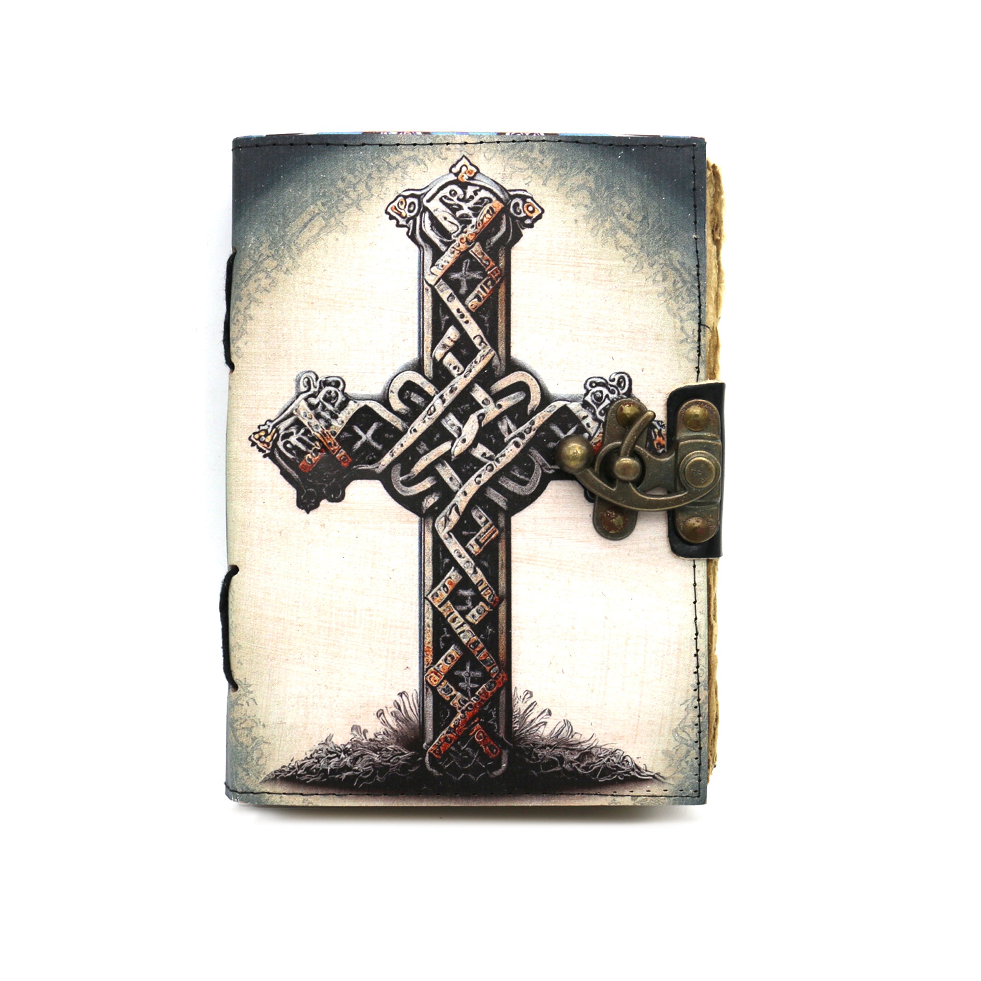 Sacred Cross Blank Leather Journal