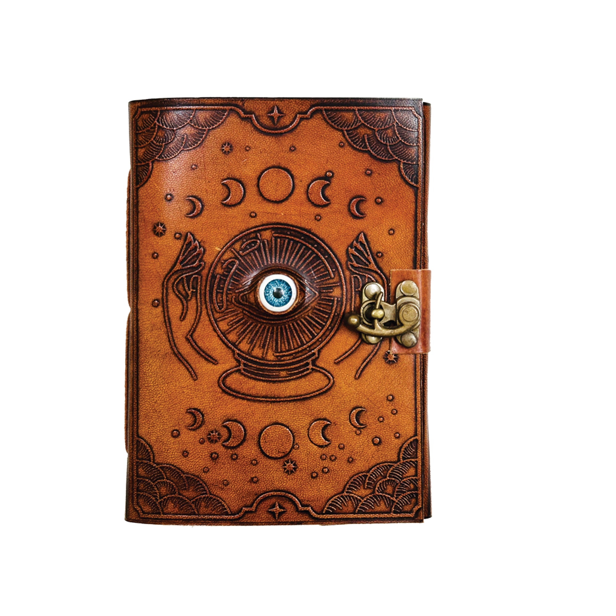 Eye of Fate Embossed  Blank Leather Journal