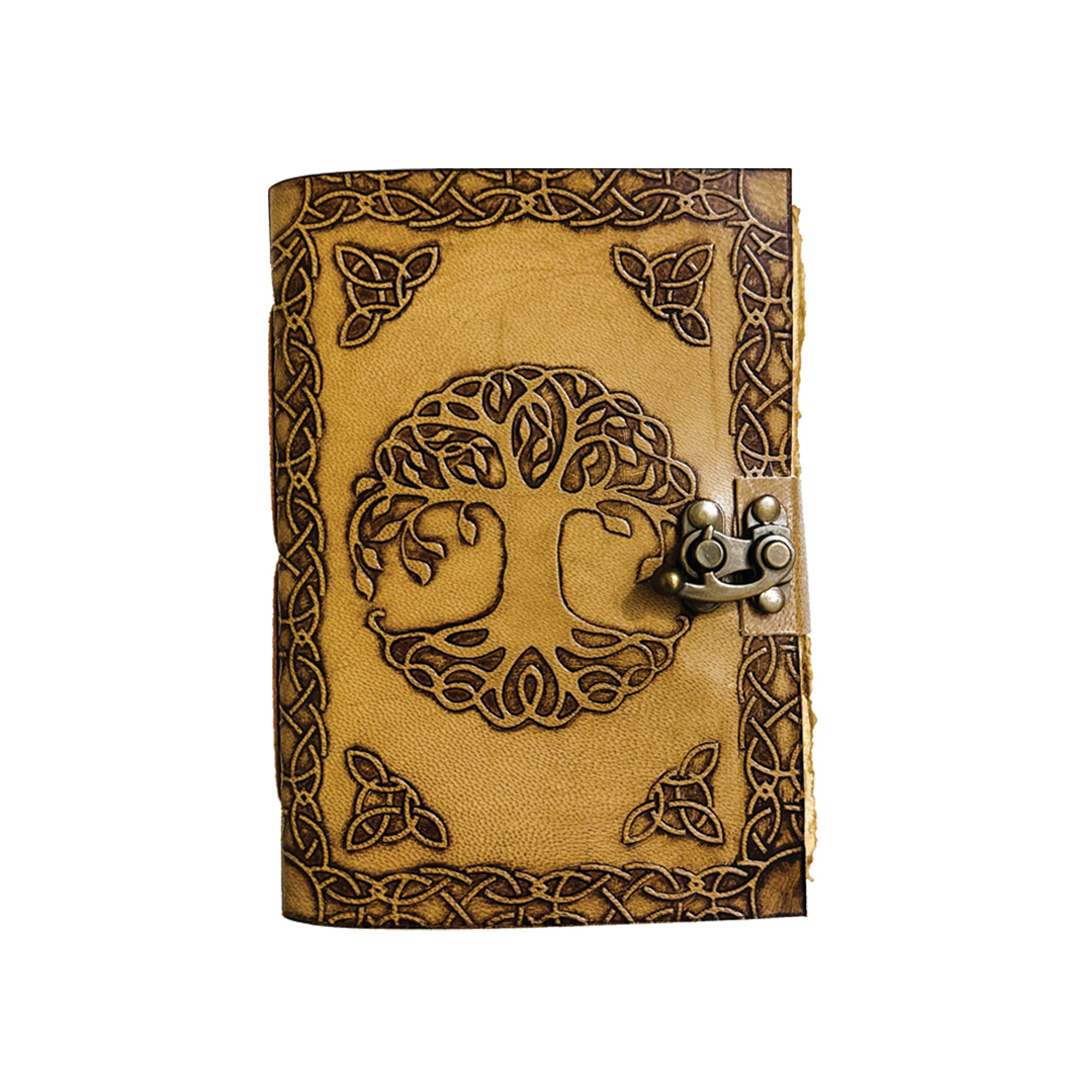 Spiritual Roots Embossed  Blank Leather Journal