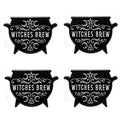 Witches Brew Cauldron Coaster Set of 4