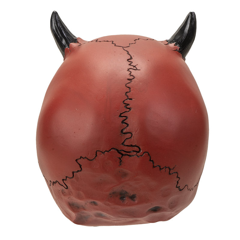 Crimson Demon Skull Figurine