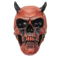 Crimson Demon Skull Figurine