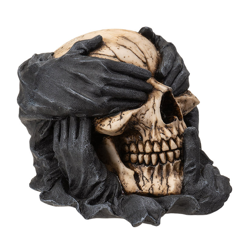 Hear, See & Speak No Evil Skull Figurine
