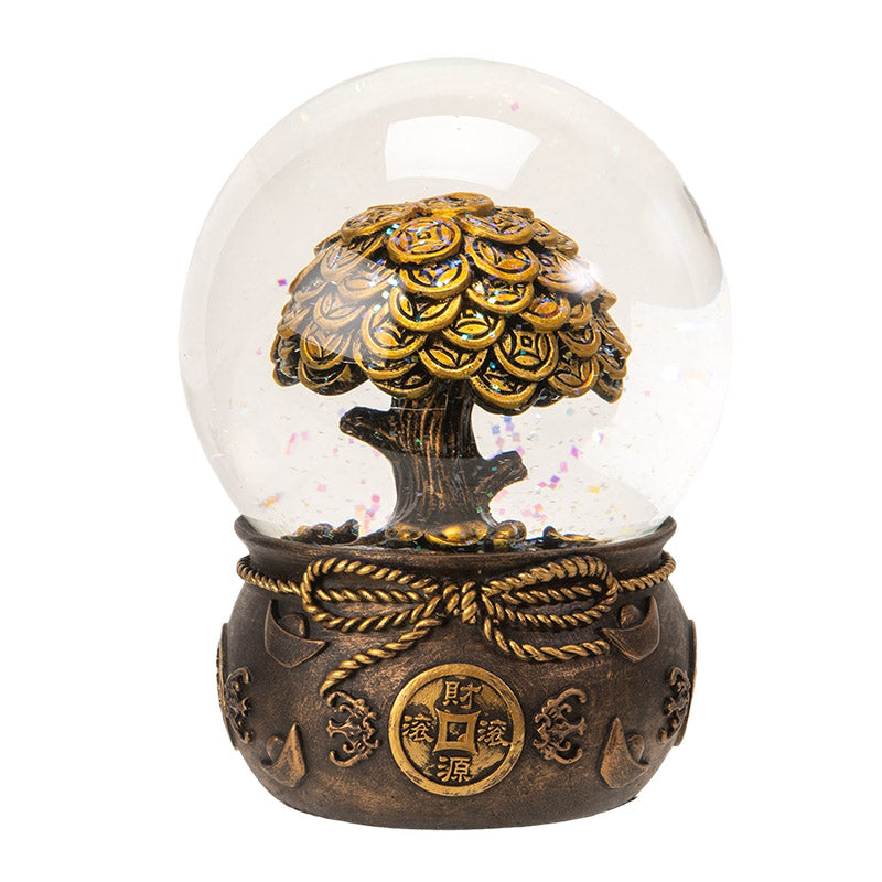 Feng Shui Golden Money Tree Water Globe